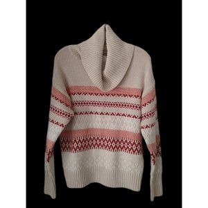 Frye And Co Sweater Tan XS Cowl Neck Long Sleeve New